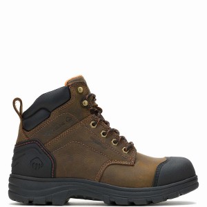 Wolverine Carlsbad Cap-Toe 6" Steel-Toe Erkek Iş Botu Kahverengi | SME3329YQ