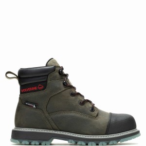 Wolverine Floorhand LX Cap-Toe Steel-Toe 6" Erkek Iş Botu Yeşil | NNG1750CA