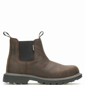 Wolverine Floorhand Steel-Toe Romeo Erkek Iş Botu Koyu Kahverengi | LDV3418NT