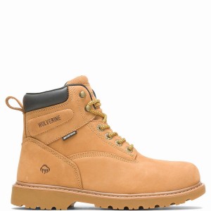 Wolverine Floorhand Waterproof Steel-Toe 6" Erkek Iş Botu Kahverengi | YLQ5929SB