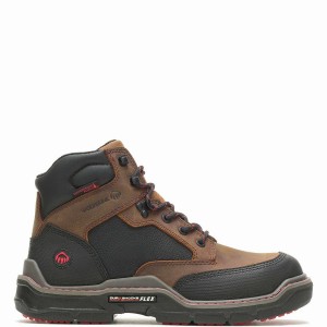 Wolverine Raider DuraShocks® Heavy Duty 6" CarbonMAX® Erkek Iş Botu Kahverengi | JKE4575FQ