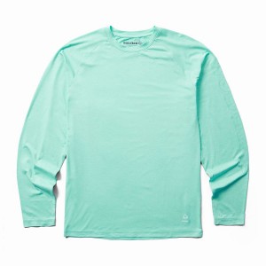 Wolverine Sun-Stop Long Sleeve Crew Erkek Tişört Yeşil | OWO8720AU