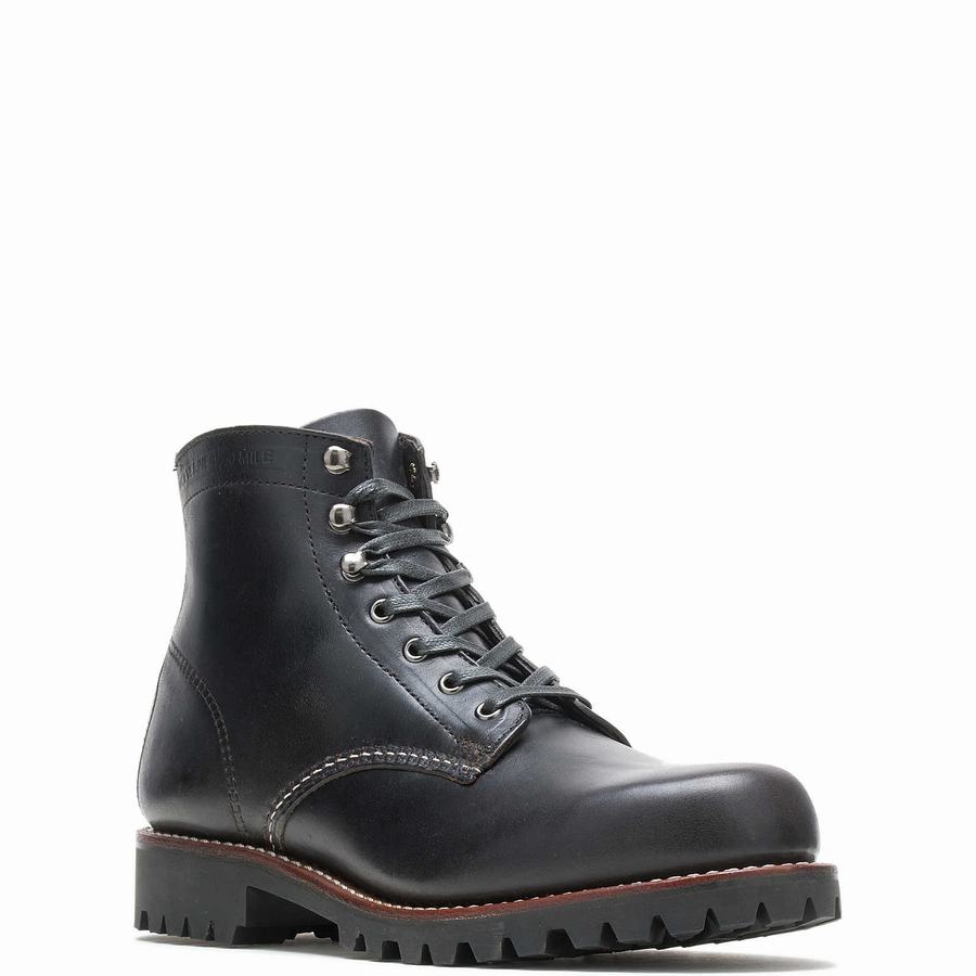 Wolverine 1000 Mile Plain-Toe Rugged Erkek Iş Botu Siyah | TBI2749ZU