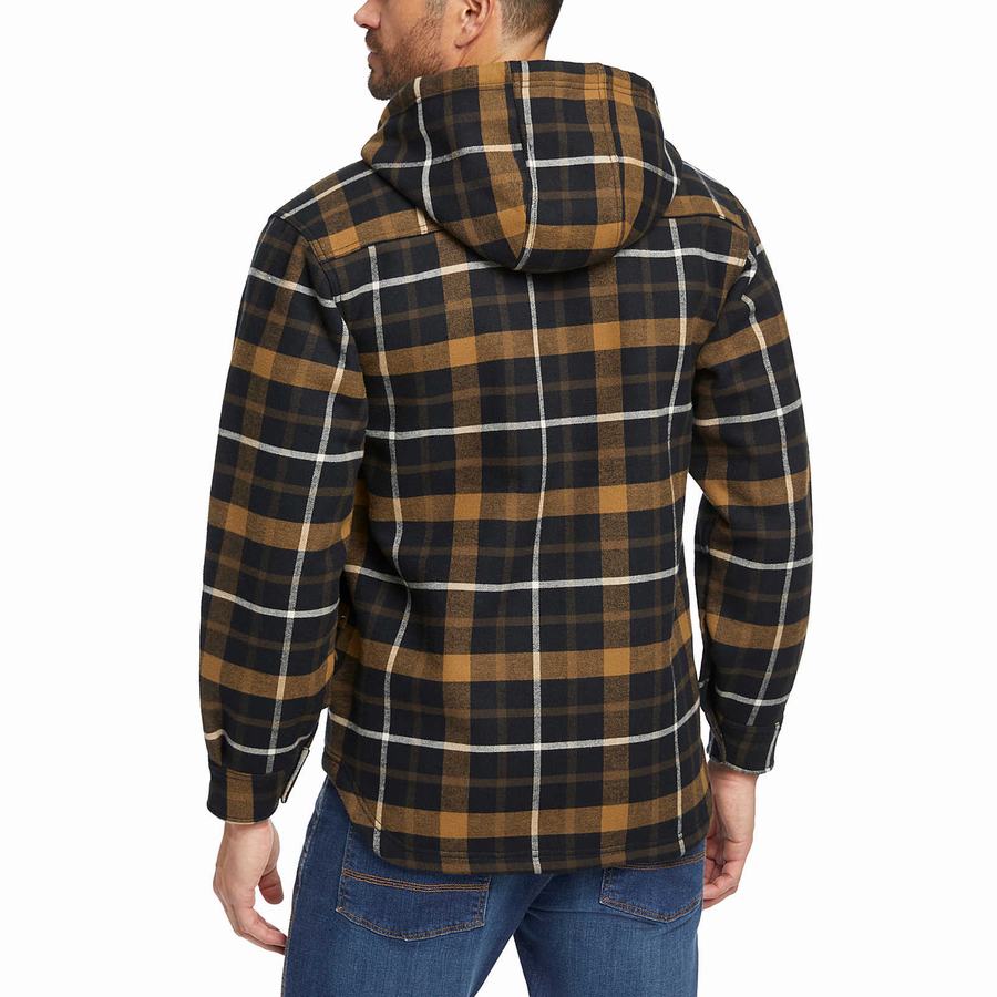 Wolverine Bucksaw Sherpa Shirt Erkek Mont Siyah Kahverengi | BBY7129SO