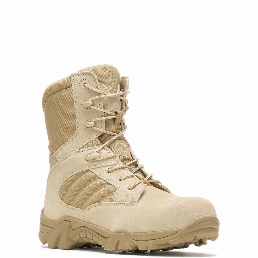 Wolverine GX-8 Desert Composite Toe Side Zip Erkek Iş Botu Bej Rengi Kahverengi | VUE3655VF