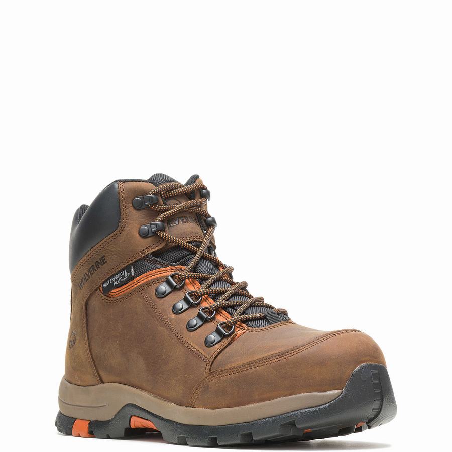 Wolverine Grayson Steel Toe Erkek Iş Botu Koyu Kahverengi | SHJ3054CE