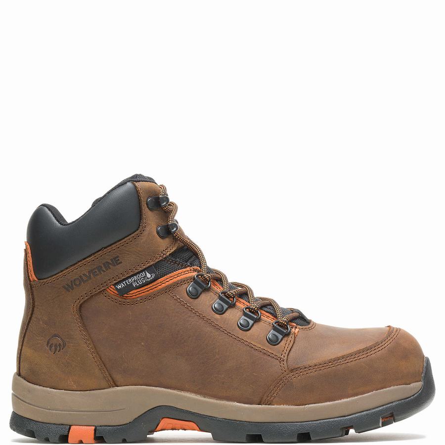 Wolverine Grayson Steel Toe Erkek Iş Botu Koyu Kahverengi | SHJ3054CE