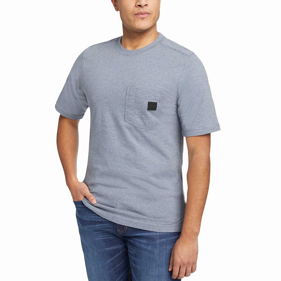 Wolverine Guardian Cotton™ Pocket Tee Erkek Tişört Mavi | IZL9591XU