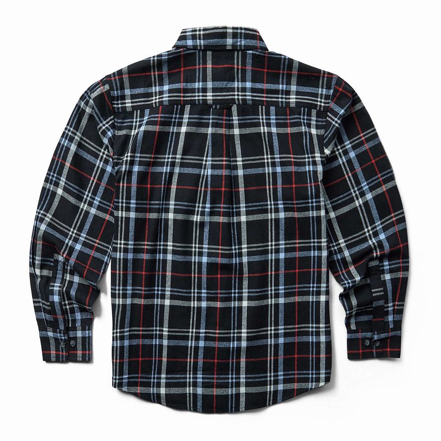 Wolverine Hastings Flannel Erkek Gömlek Siyah Gri | VQV2282XB