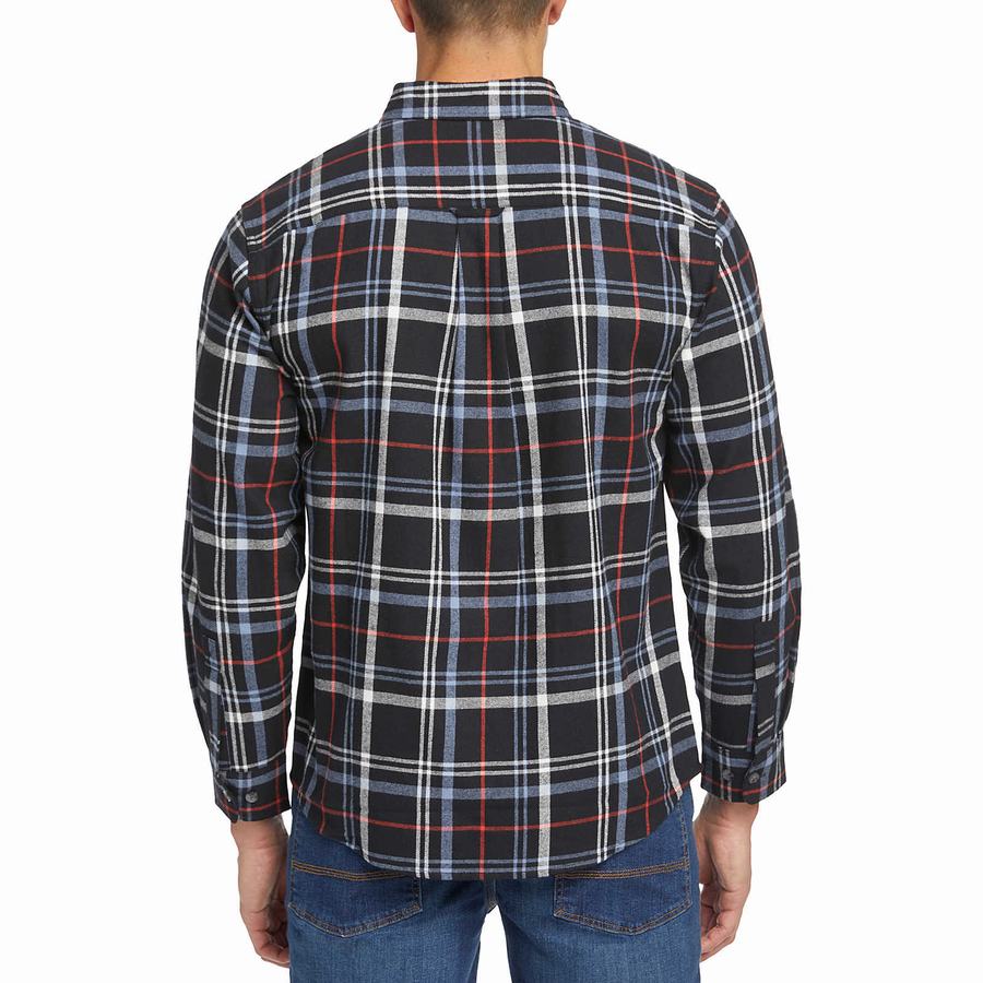 Wolverine Hastings Flannel Erkek Gömlek Siyah Gri | VQV2282XB