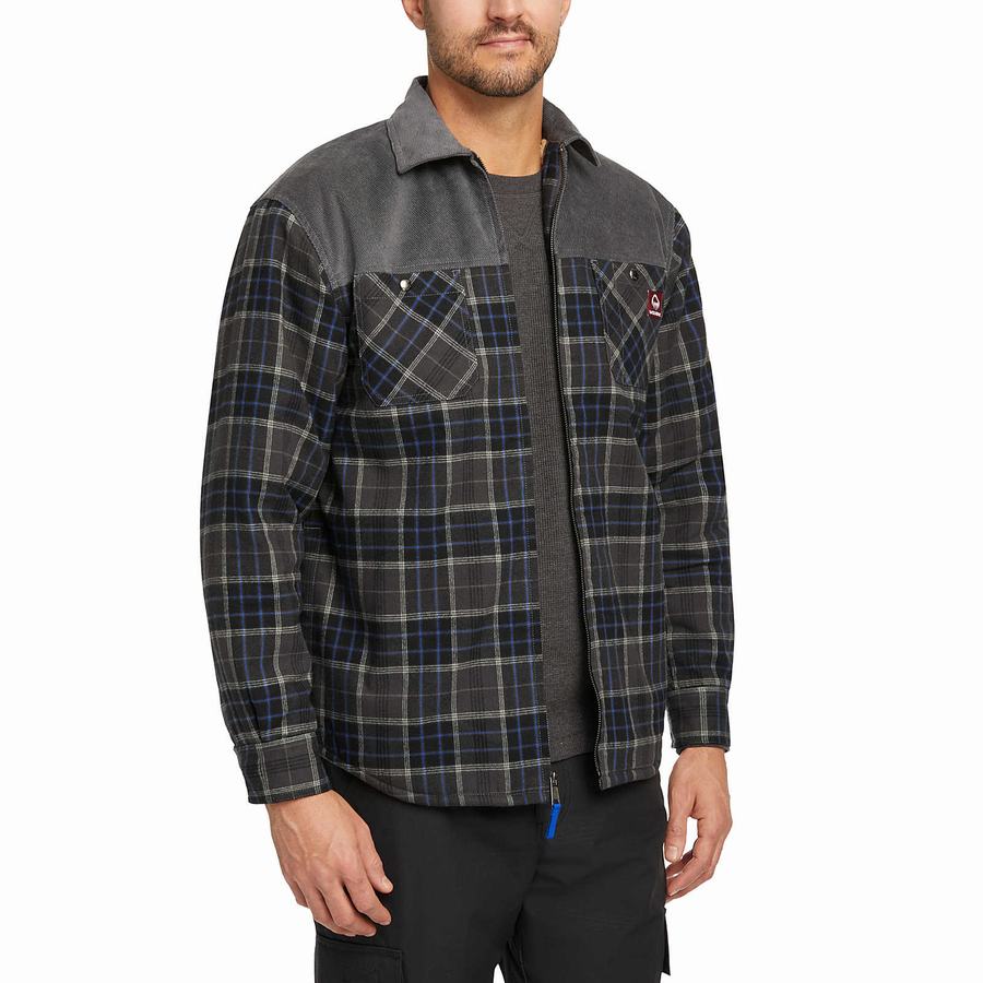 Wolverine Marshall II Sherpa Lined Zip Shirt Erkek Mont Gri | PKT8752DQ