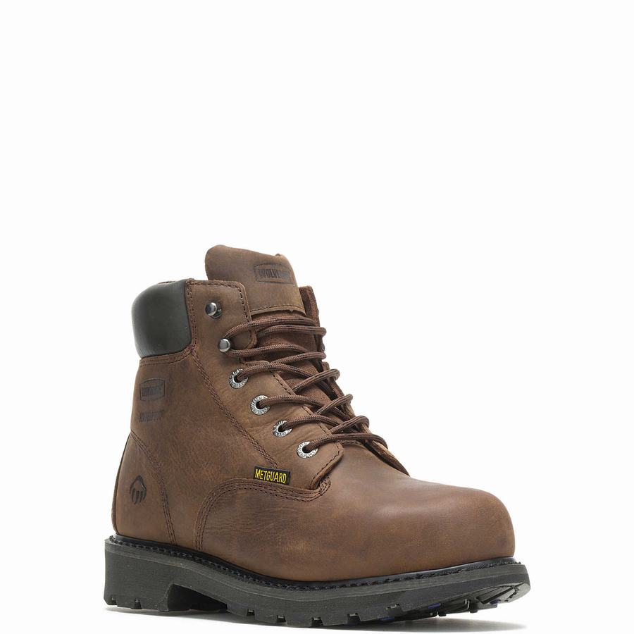 Wolverine McKay Waterproof Steel-Toe 6” Erkek Iş Botu Kahverengi | CBI7121JQ