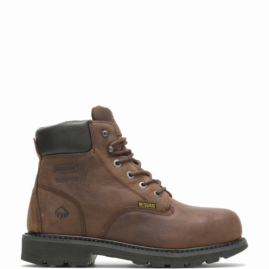 Wolverine McKay Waterproof Steel-Toe 6” Erkek Iş Botu Kahverengi | CBI7121JQ