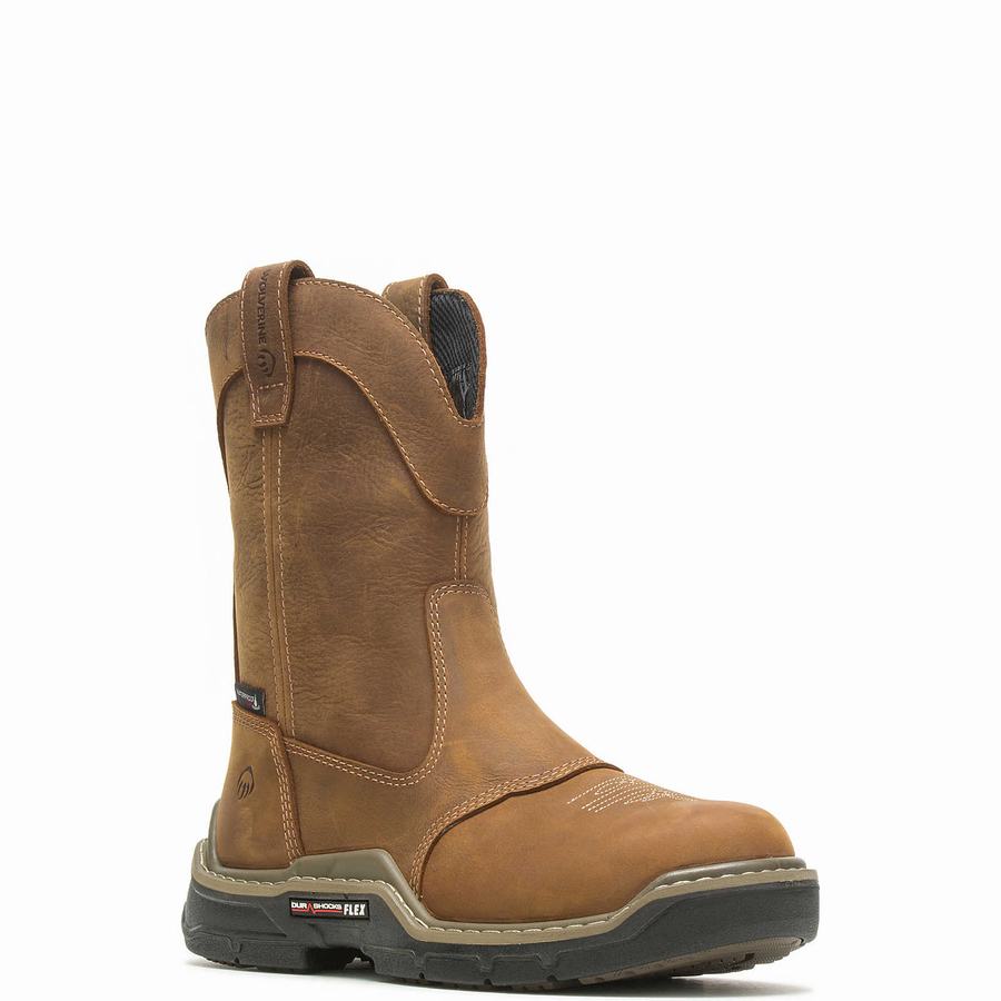 Wolverine Raider DuraShocks® Western CarbonMAX® Work Wellington Erkek Bot Kahverengi | VYN8253JH