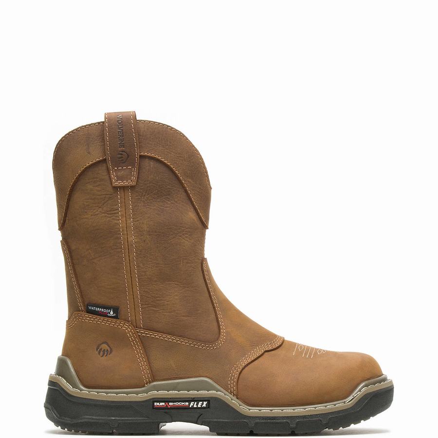 Wolverine Raider DuraShocks® Western CarbonMAX® Work Wellington Erkek Bot Kahverengi | VYN8253JH