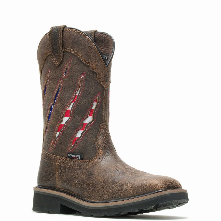 Wolverine Rancher Claw Steel Toe Wellington Erkek Bot Koyu Kahverengi | PLI6191LE