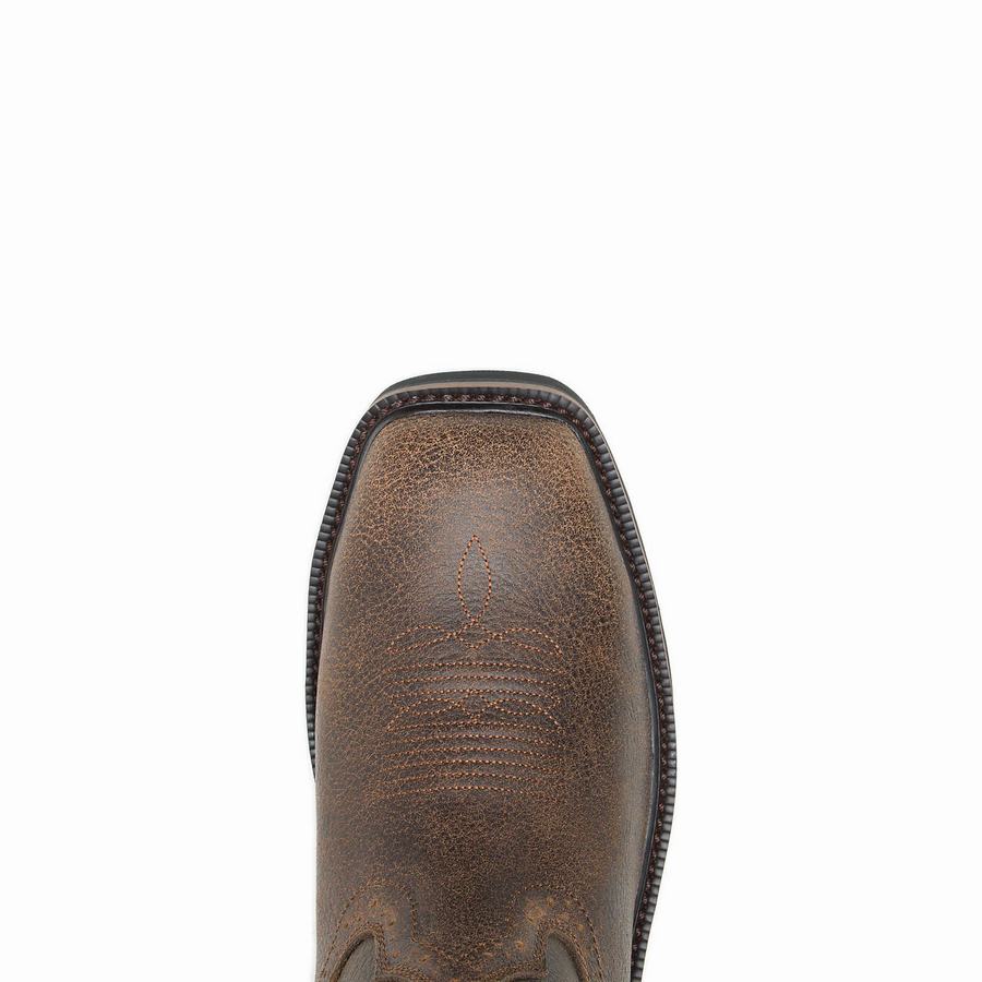 Wolverine Rancher Claw Steel Toe Wellington Erkek Bot Koyu Kahverengi | PLI6191LE