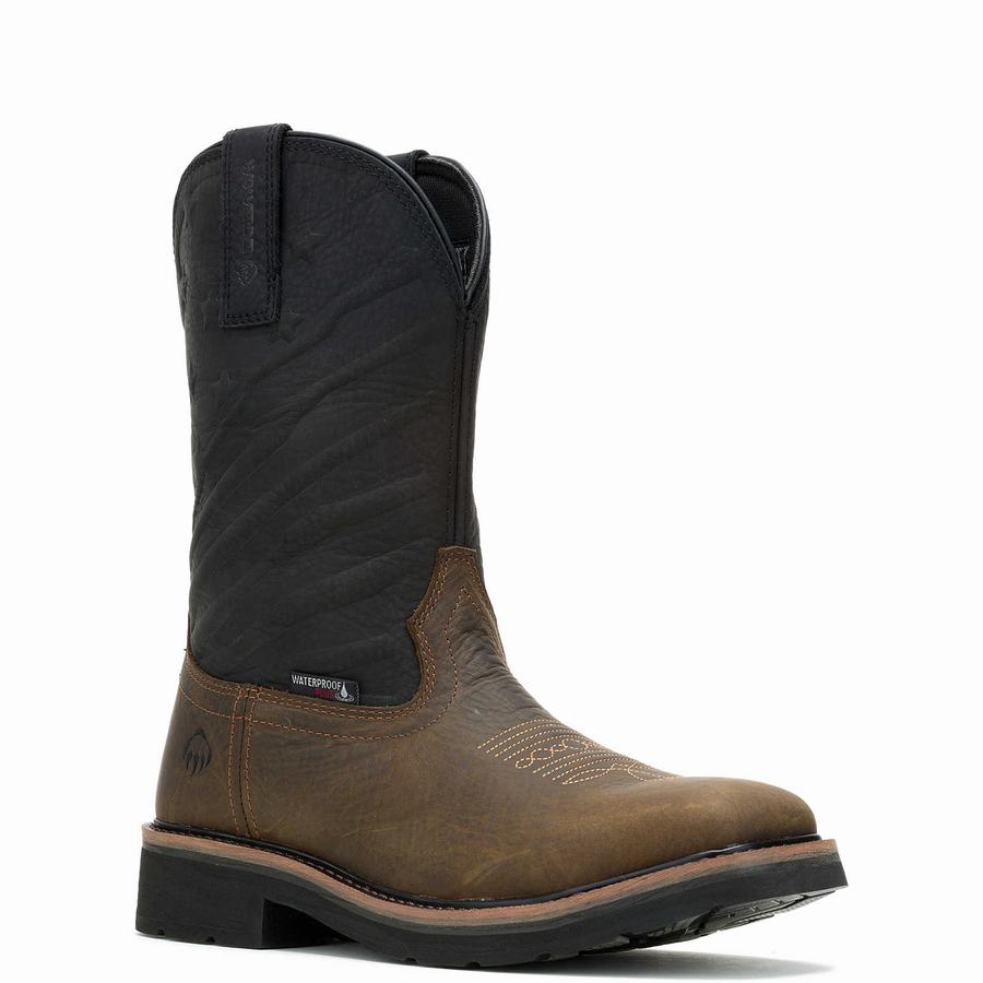 Wolverine Rancher Flag LX Steel-Toe Wellington Erkek Bot Siyah | YBW4638XL