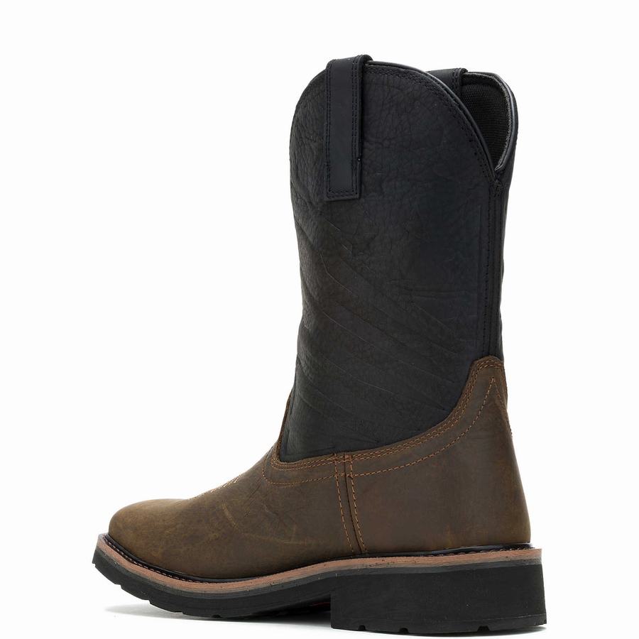 Wolverine Rancher Flag LX Steel-Toe Wellington Erkek Bot Siyah | YBW4638XL