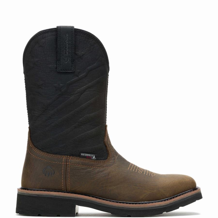 Wolverine Rancher Flag LX Steel-Toe Wellington Erkek Bot Siyah | YBW4638XL