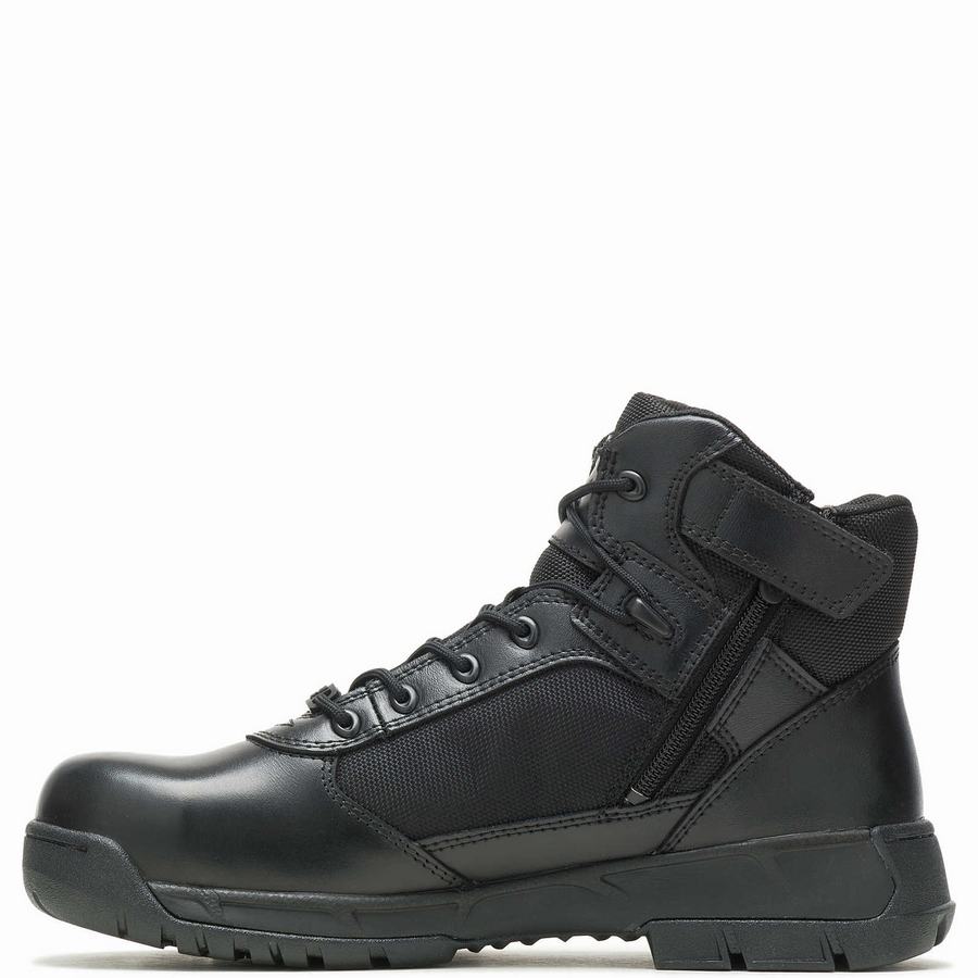 Wolverine Tactical Sport 2 Mid Side Zip Composite ToeEH Kadın Iş Botu Siyah | XZI654EW