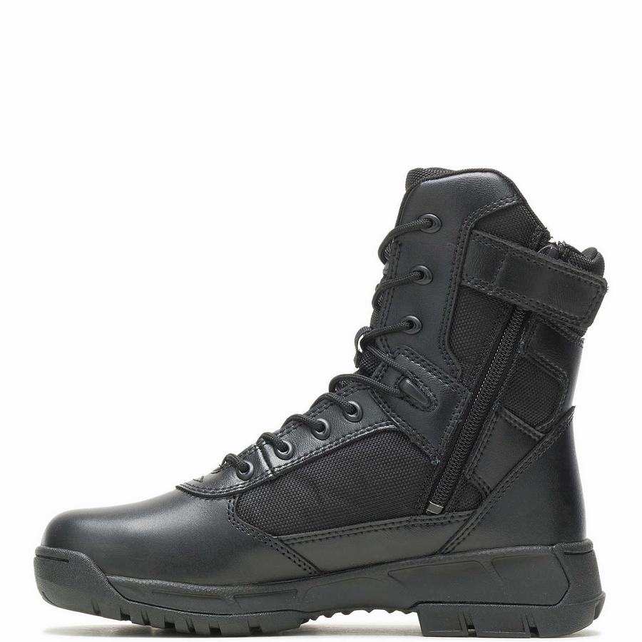 Wolverine Tactical Sport 2 Tall Side Zip Kadın Iş Botu Siyah | LYM1211BU