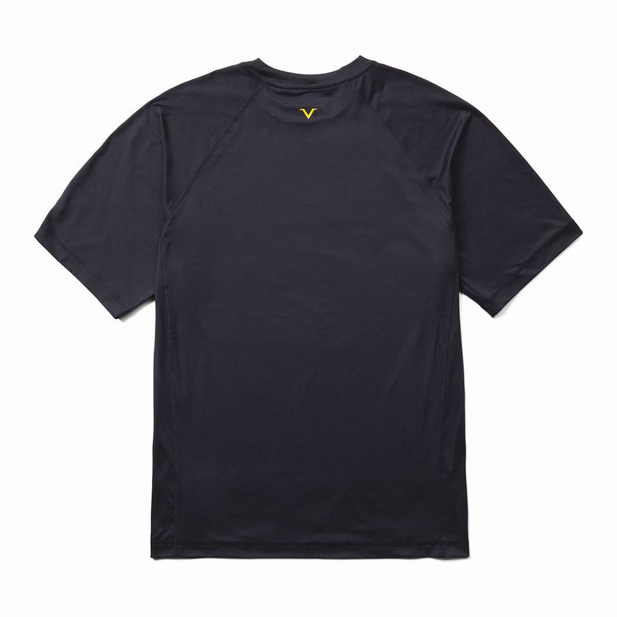 Wolverine x Valiant University of Michigan Sun-Stop Eco Short Sleeve Tee Erkek Tişört Lacivert | XZA1771XX