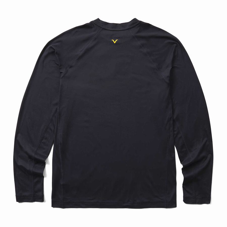 Wolverine x Valiant University of Michigan Sun-Stop Eco Long Sleeve Tee Erkek Tişört Lacivert | KOR9547AI