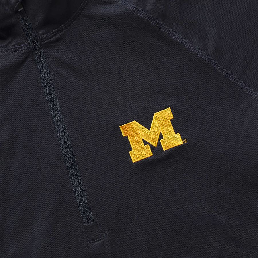 Wolverine x Valiant University of Michigan Sun-Stop Eco Half Zip Erkek Tişört Lacivert | KBI4539KW